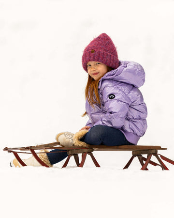 Glacial Purple Puffy Coat
