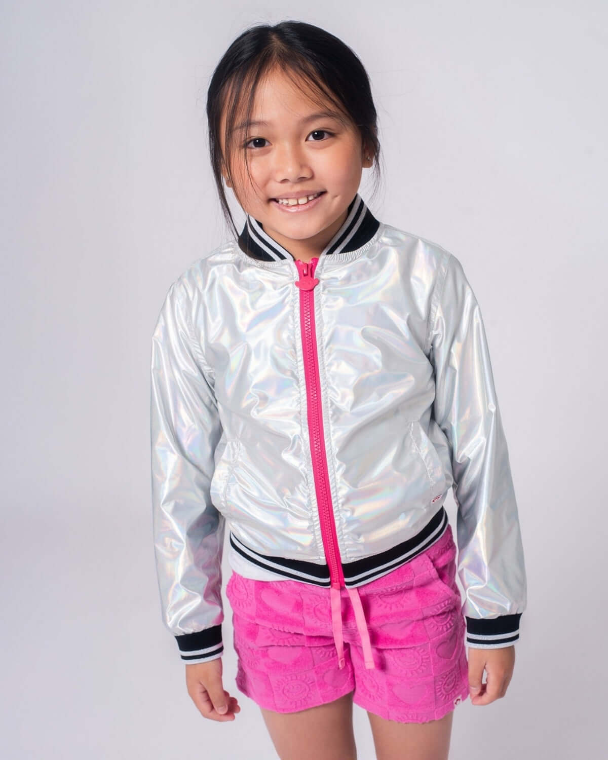 Iridescent Nikki Bomber Jacket