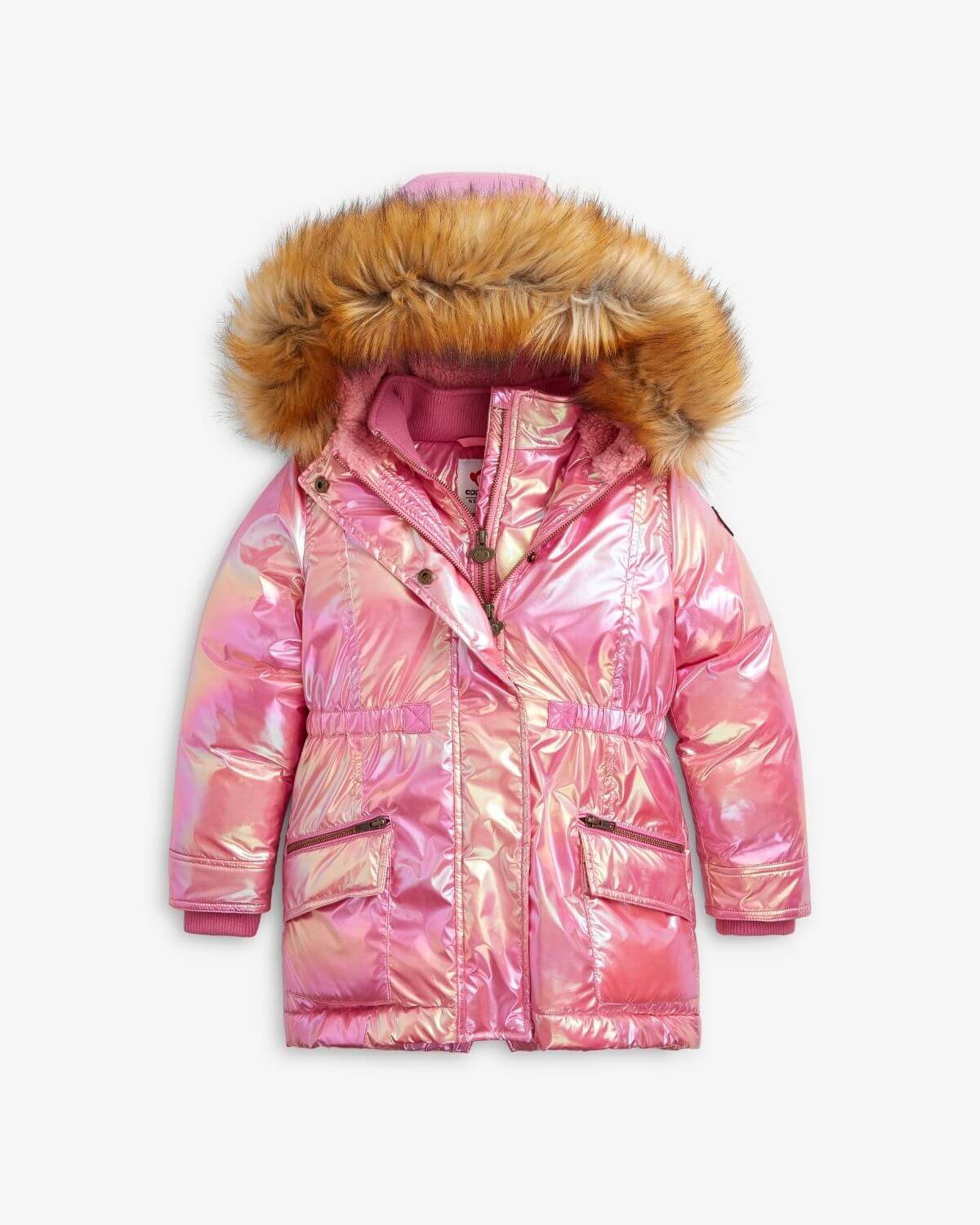Radiant Pink Middie Puffer Coat