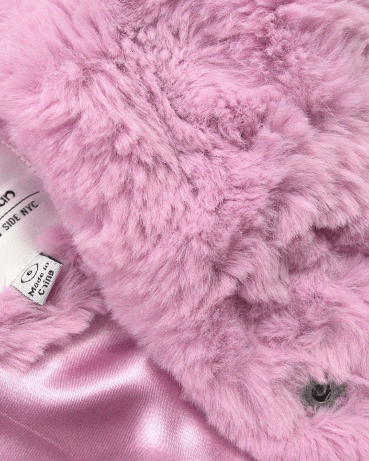 Pink Mousse Cleo Faux Fur Coat