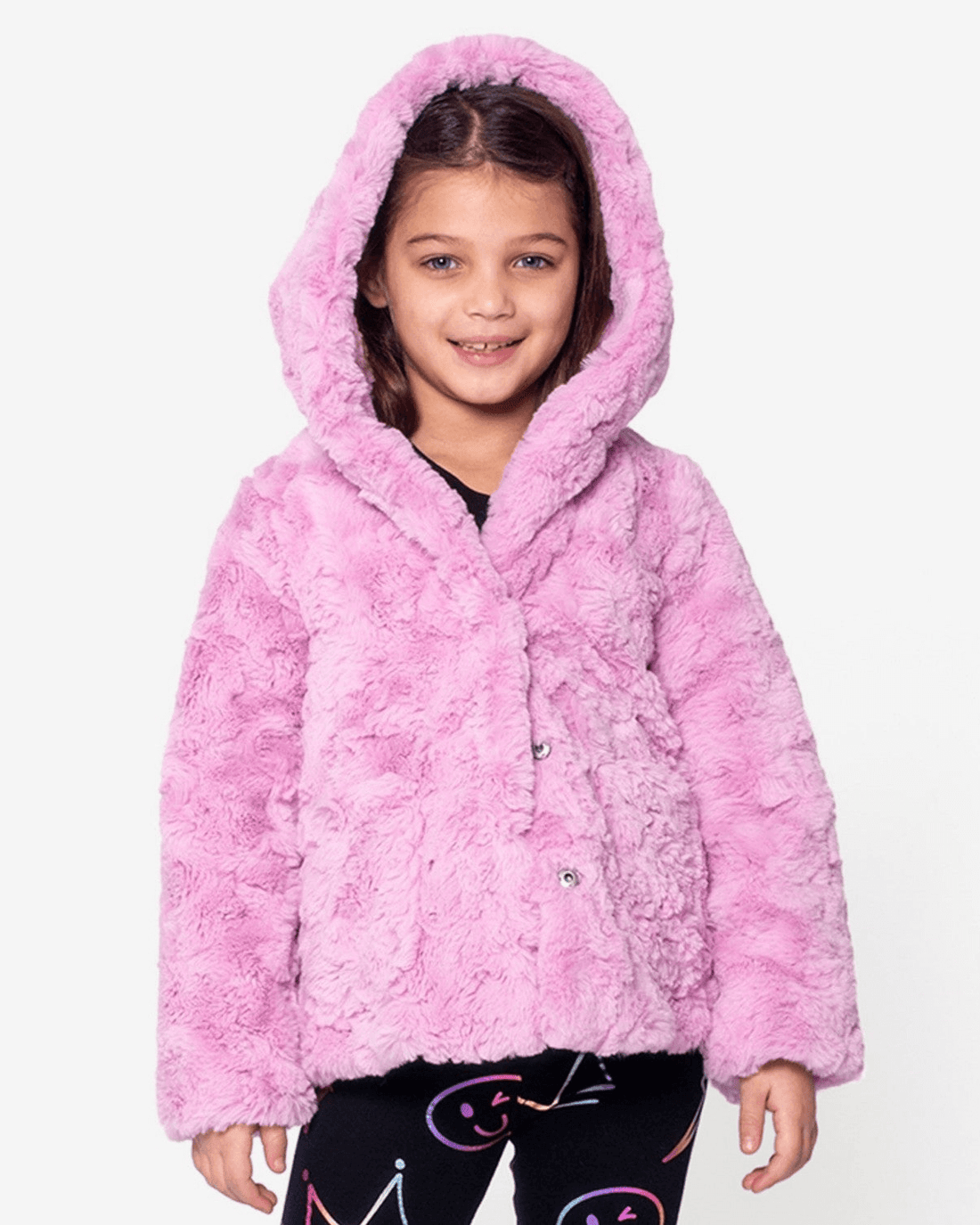Pink Mousse Cleo Faux Fur Coat