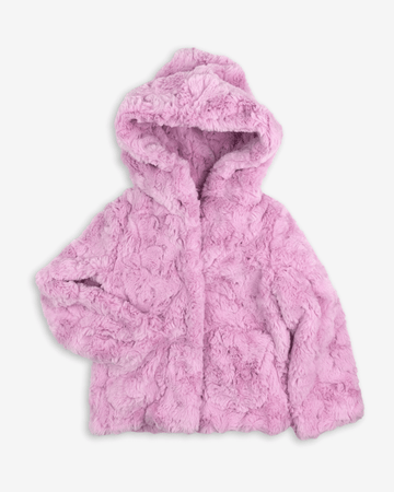 Pink Mousse Cleo Faux Fur Coat