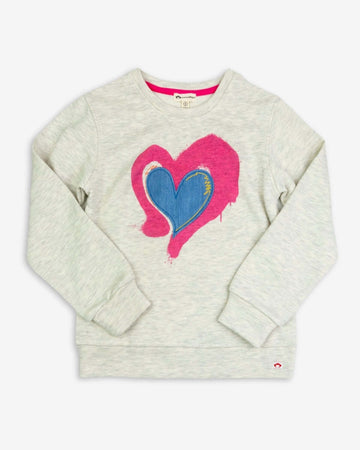 Applique Heart Ruby Sweatshirt