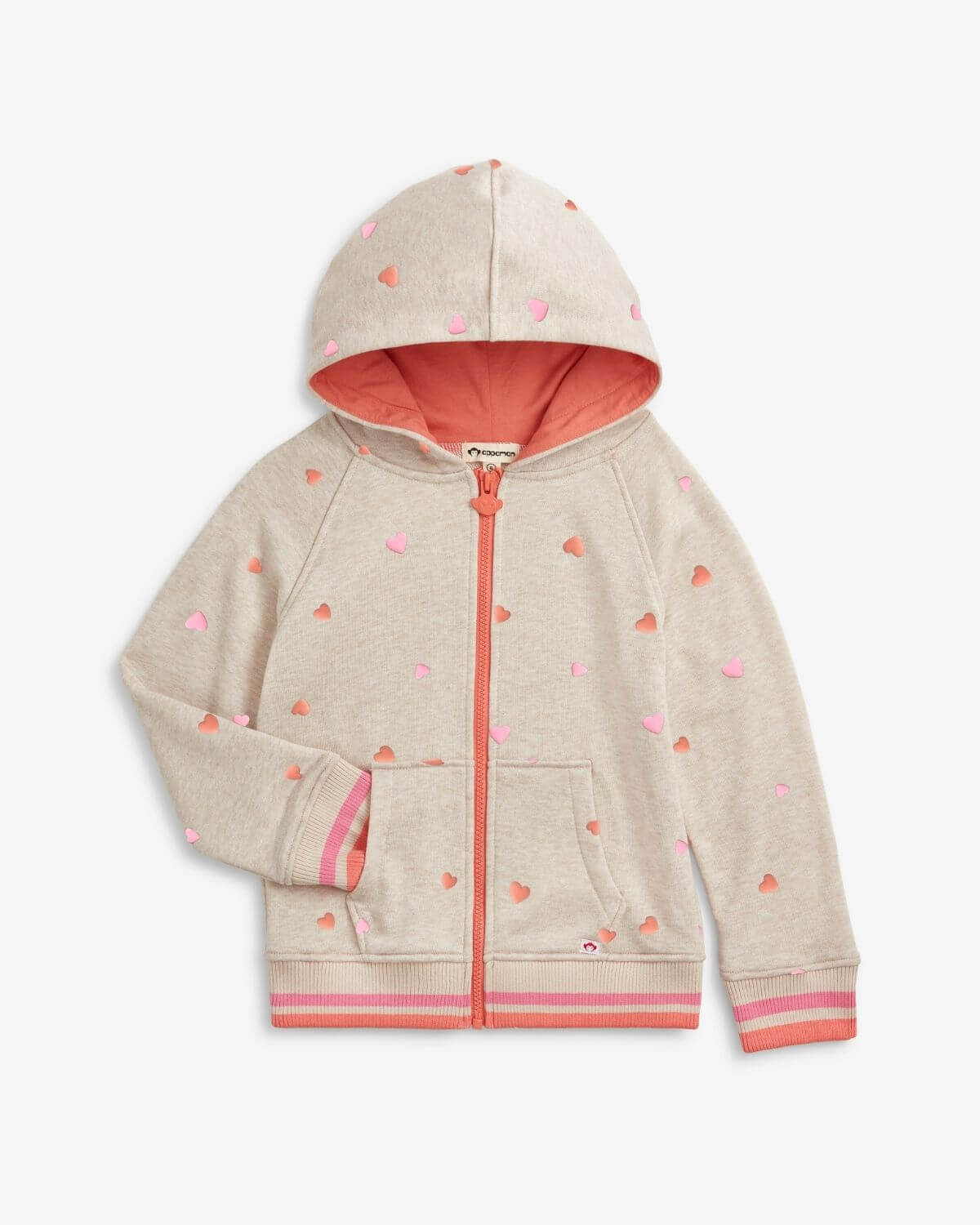 Heart Oatmeal Cozy Raglan Hoodie