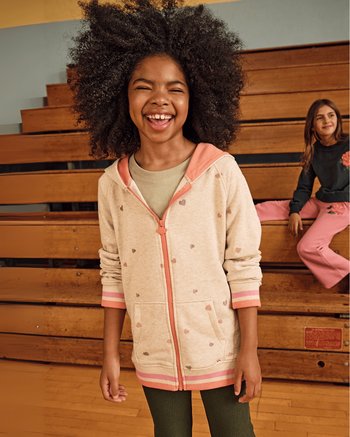 Heart Oatmeal Cozy Raglan Hoodie