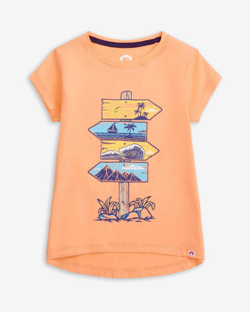 Peach Circle Tee