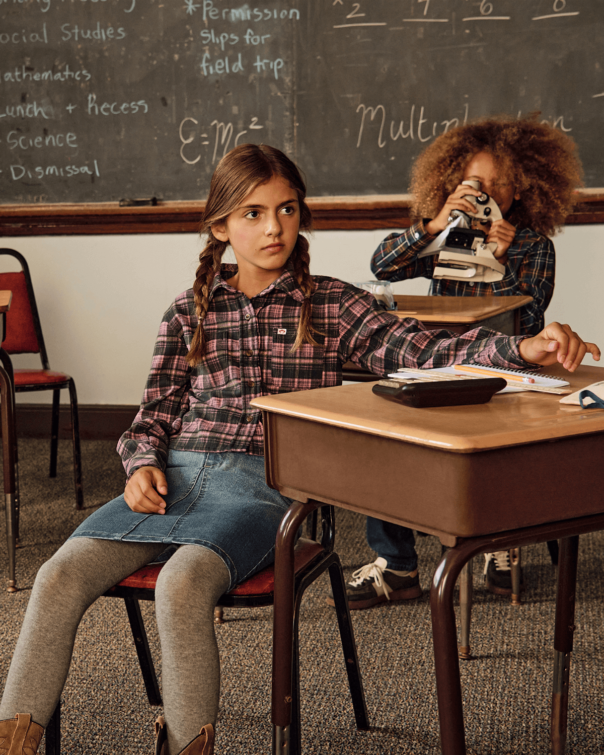 Pink Plaid Polly Cropped Flannel