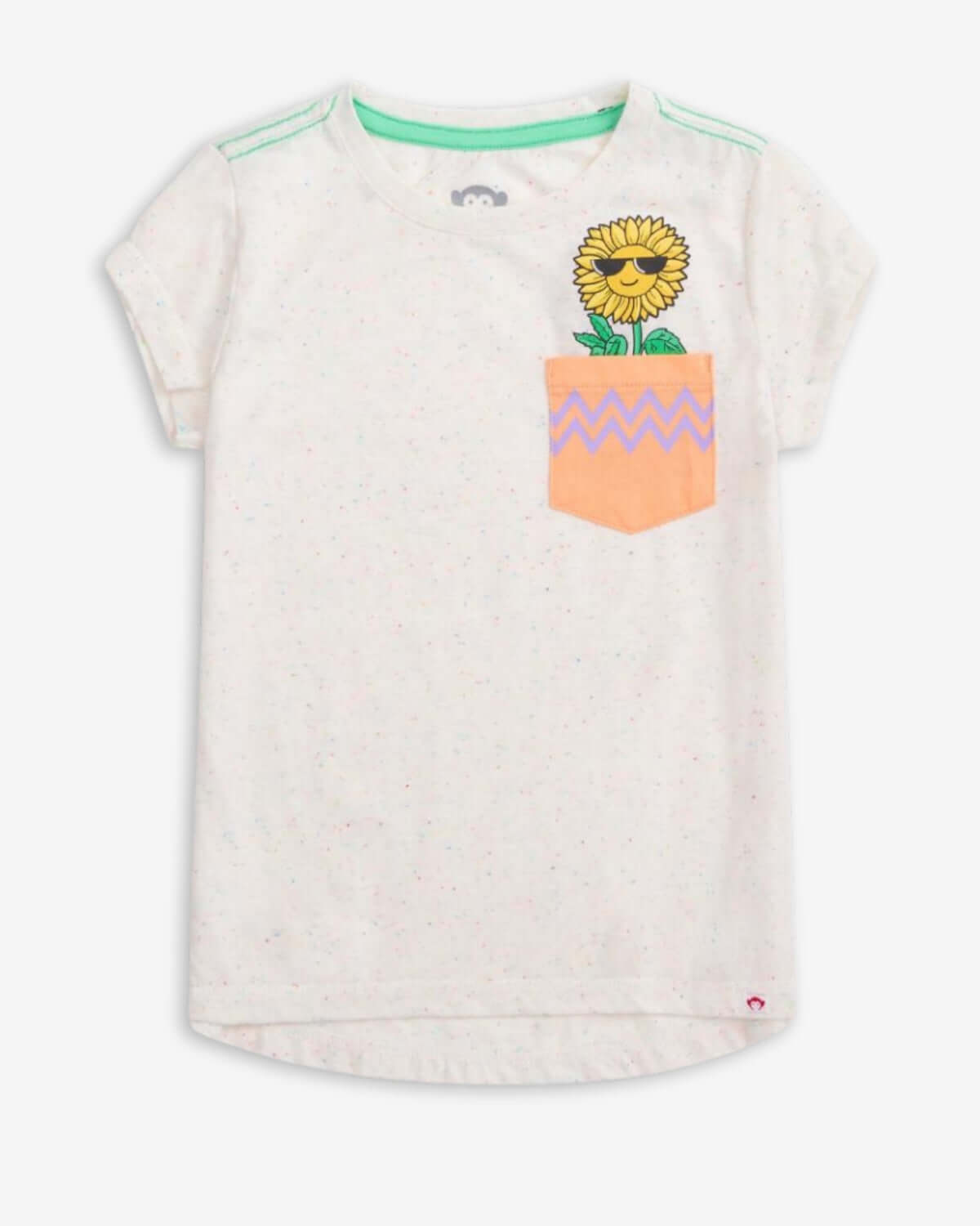 Speckled White Pocket Tee