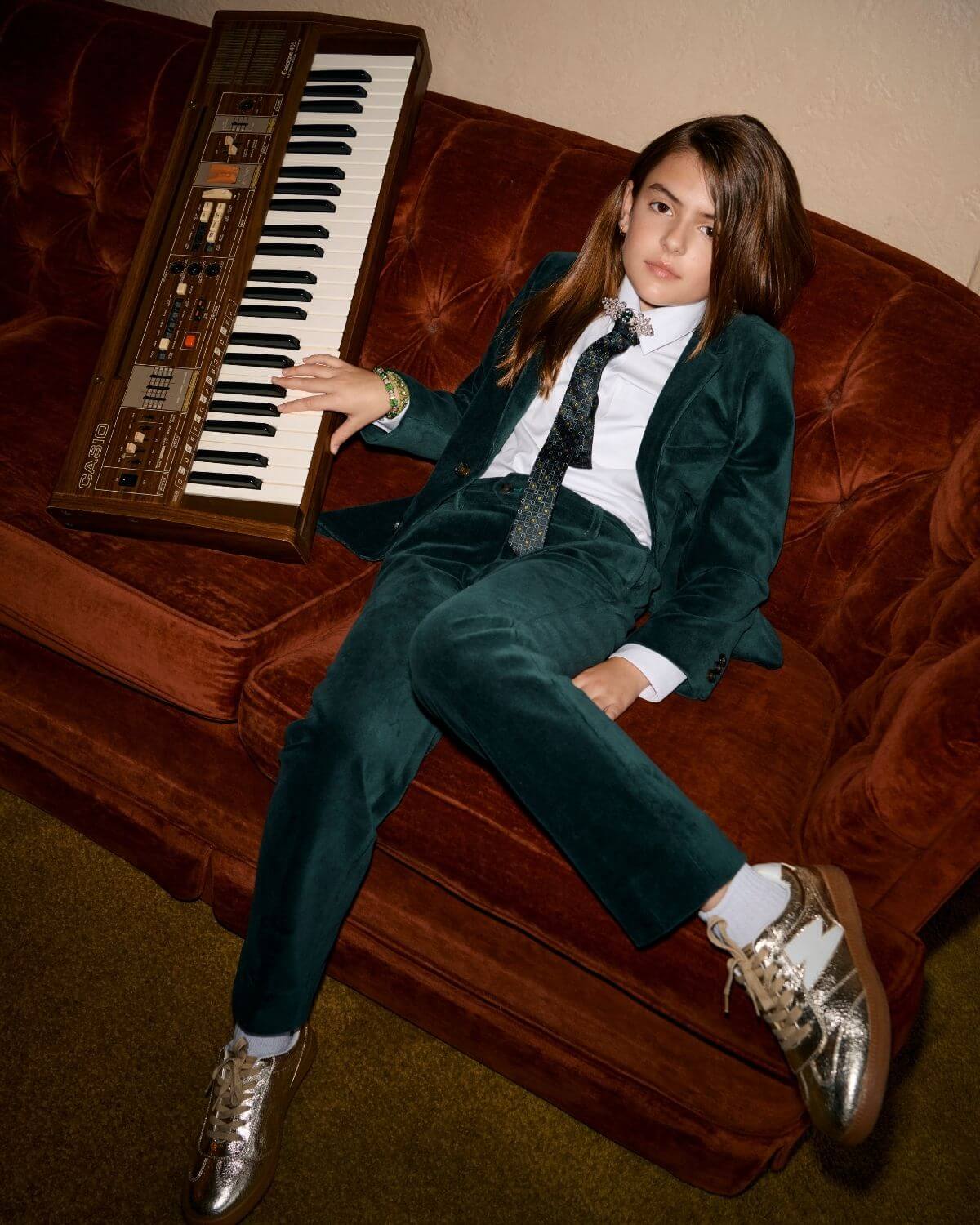 Evergreen Velvet Suit Pants