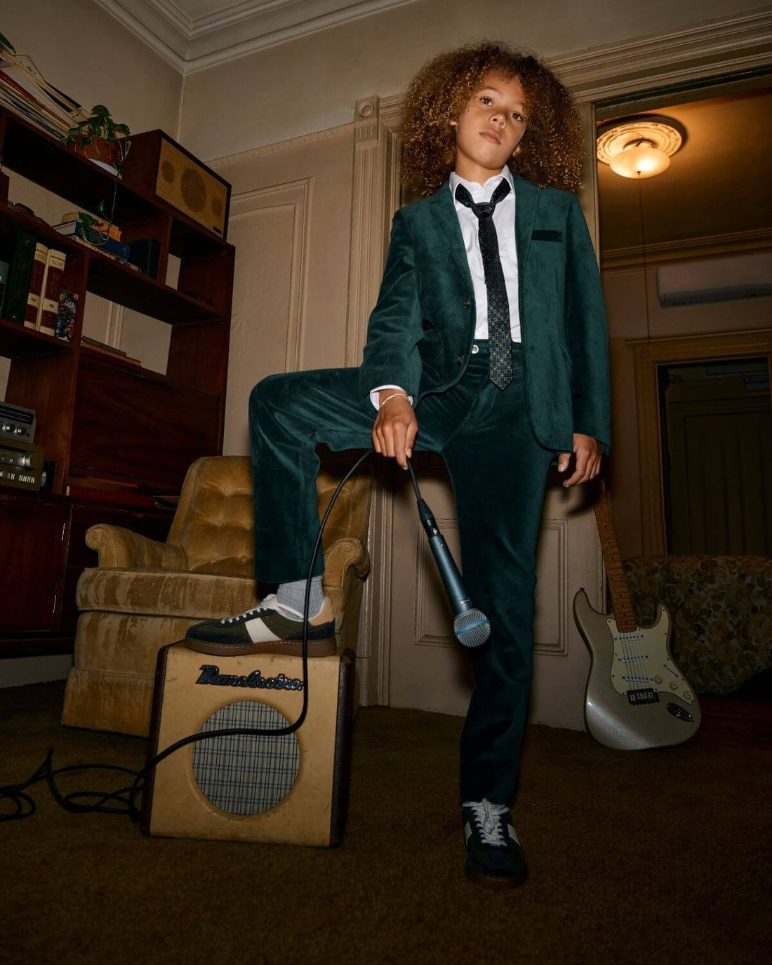 Evergreen Velvet Suit Pants