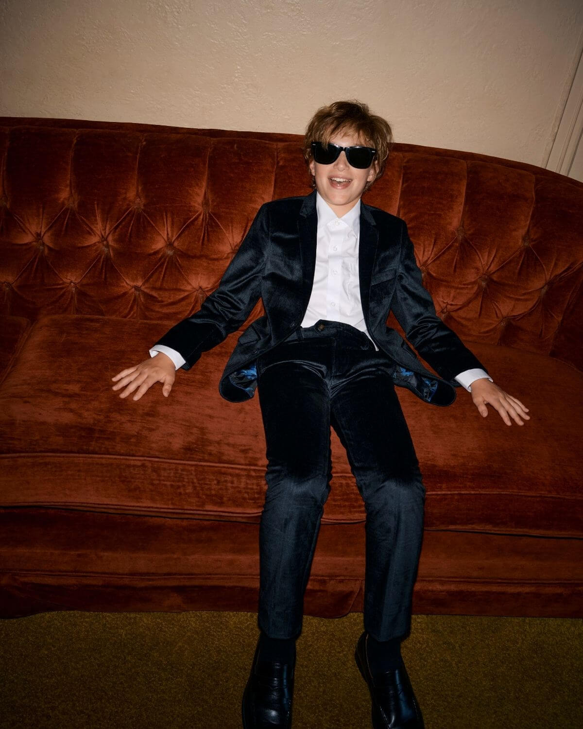 Midnight Velvet Plaid Suit Pants