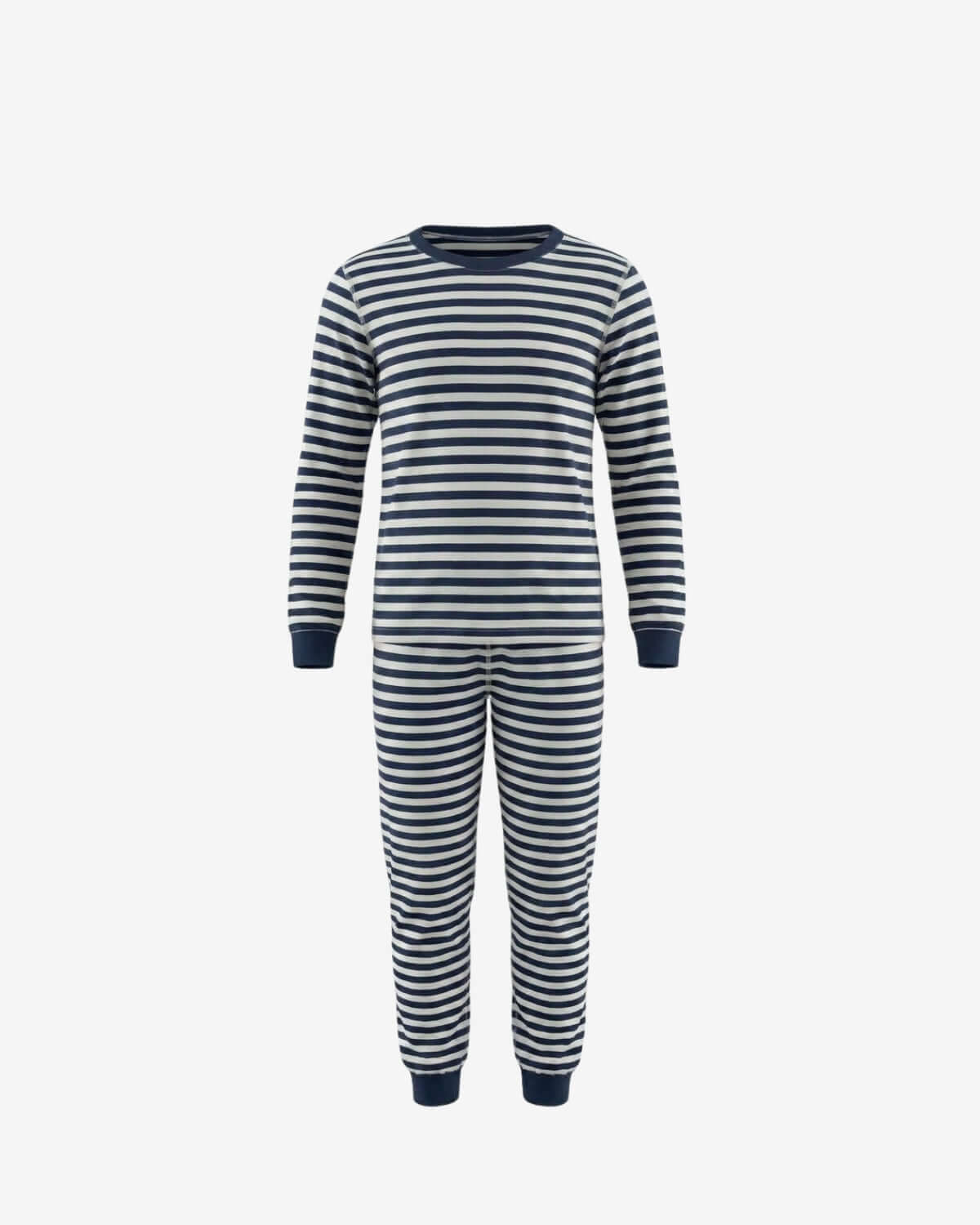 Navy Stripes 2-Piece Long Sleeve Pajama Set