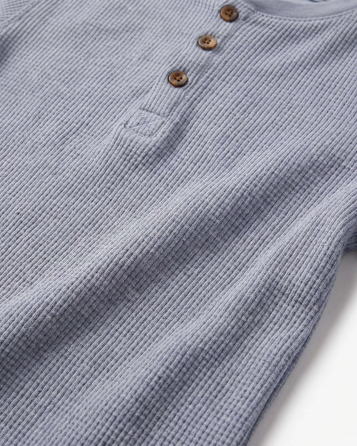 Dusty Blue Craftsman Thermal Henley