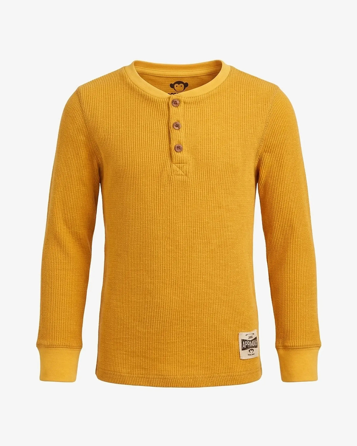 Mustard Craftsman Thermal Henley