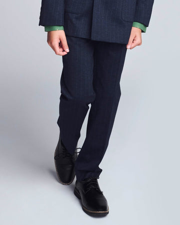 Navy Pinstripe Suit Pants
