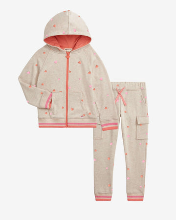 Heart Pink Sweat Set
