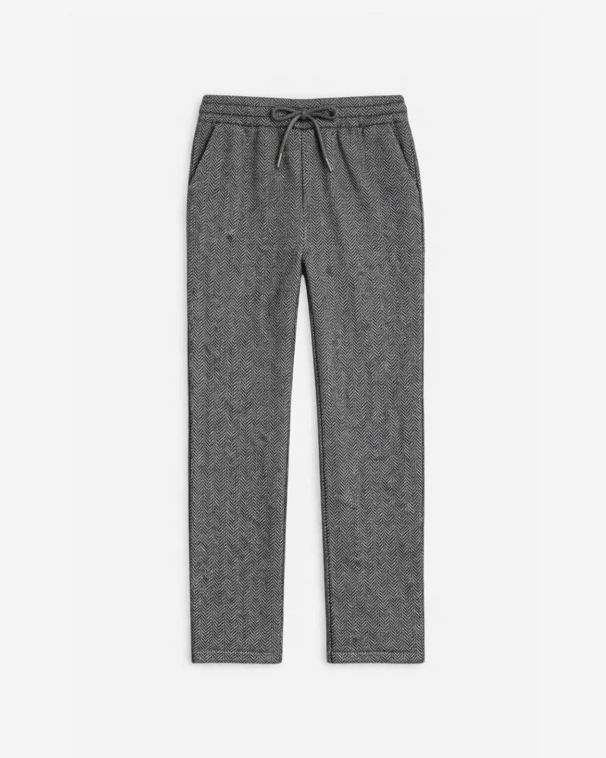 Charcoal Herringbone Everyday Stretch Pants