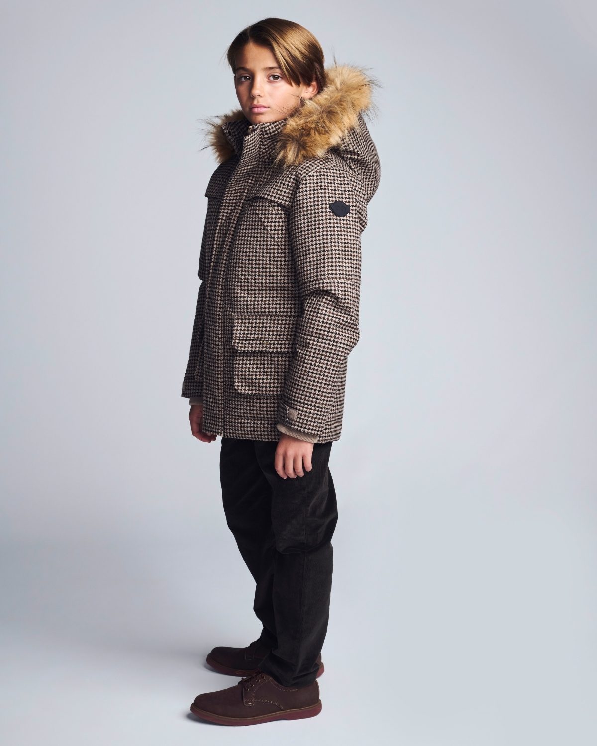 Houndstooth Denali Down Coat