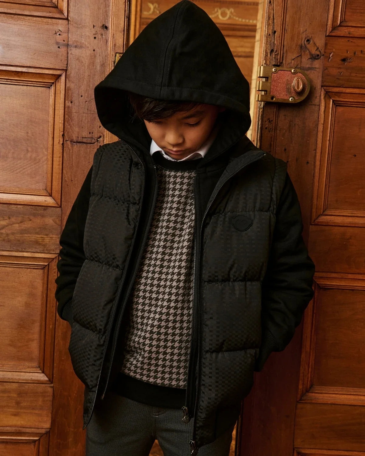 Black Checkerboard Turnstile Jacket
