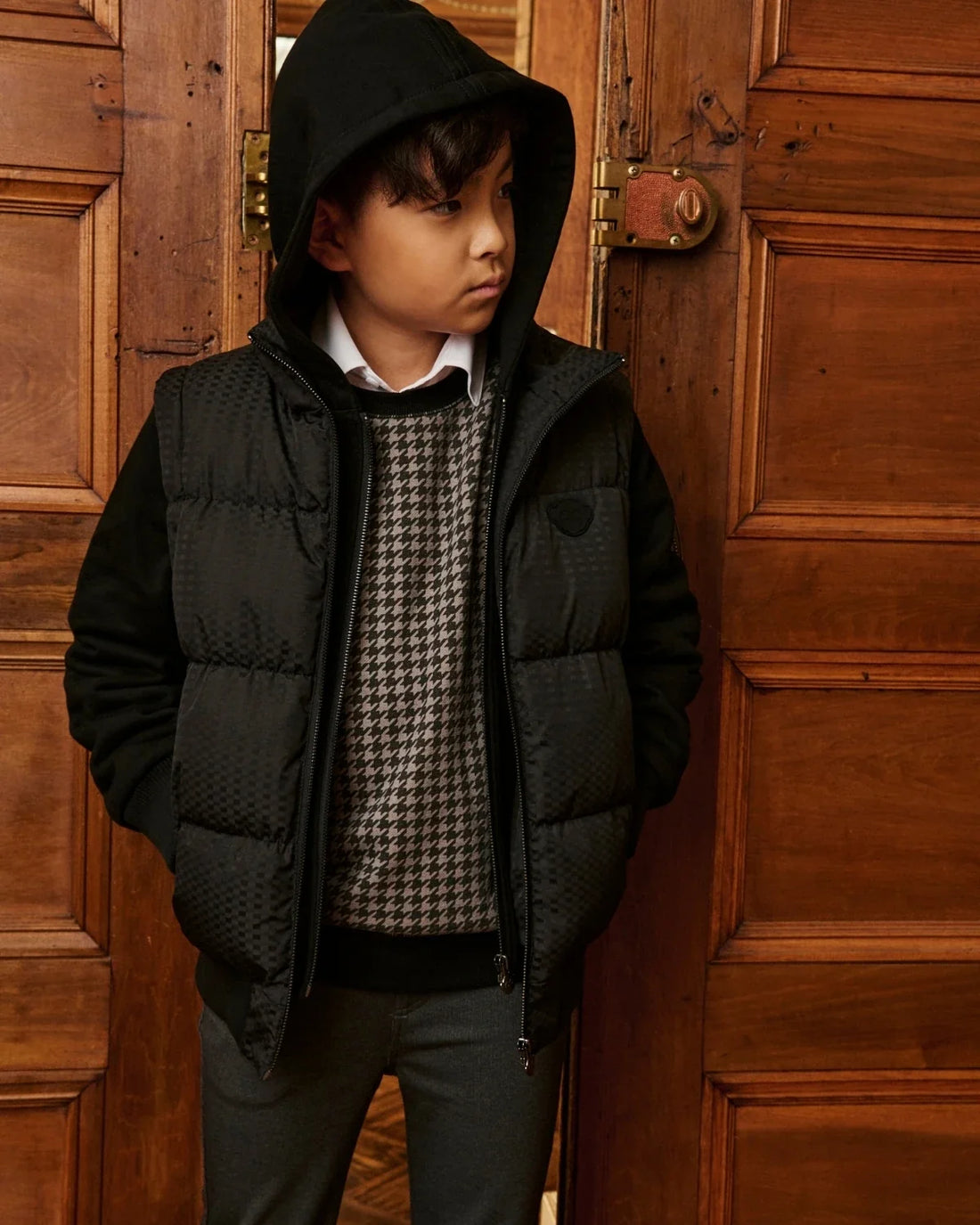 Black Checkerboard Turnstile Jacket