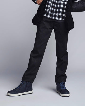 Black Herringbone Everyday Stretch Dress Pants