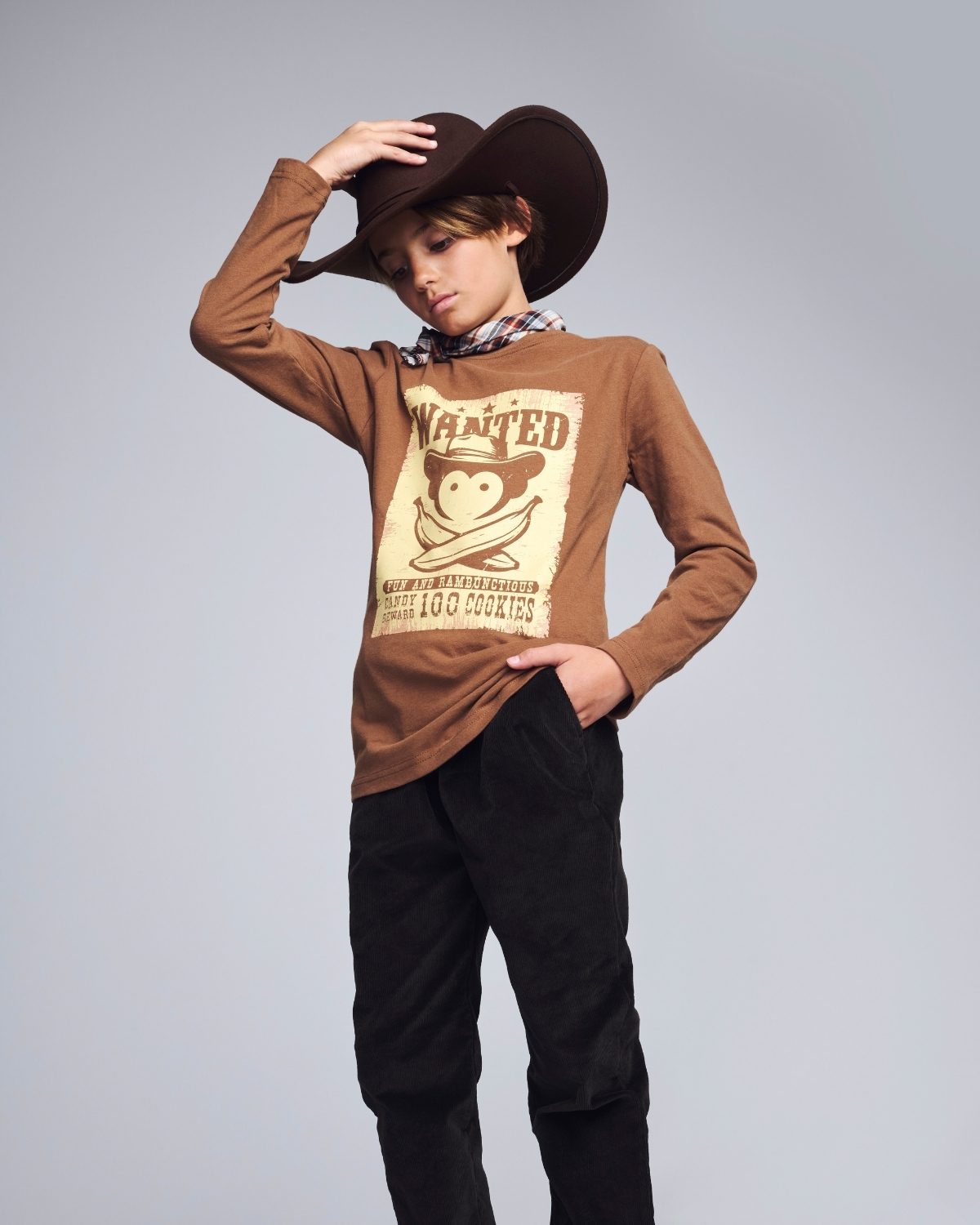 Wanted Poster Graphic Long Sleeve Tee