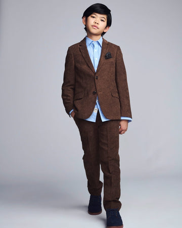 Mocha Corduroy Mod Suit