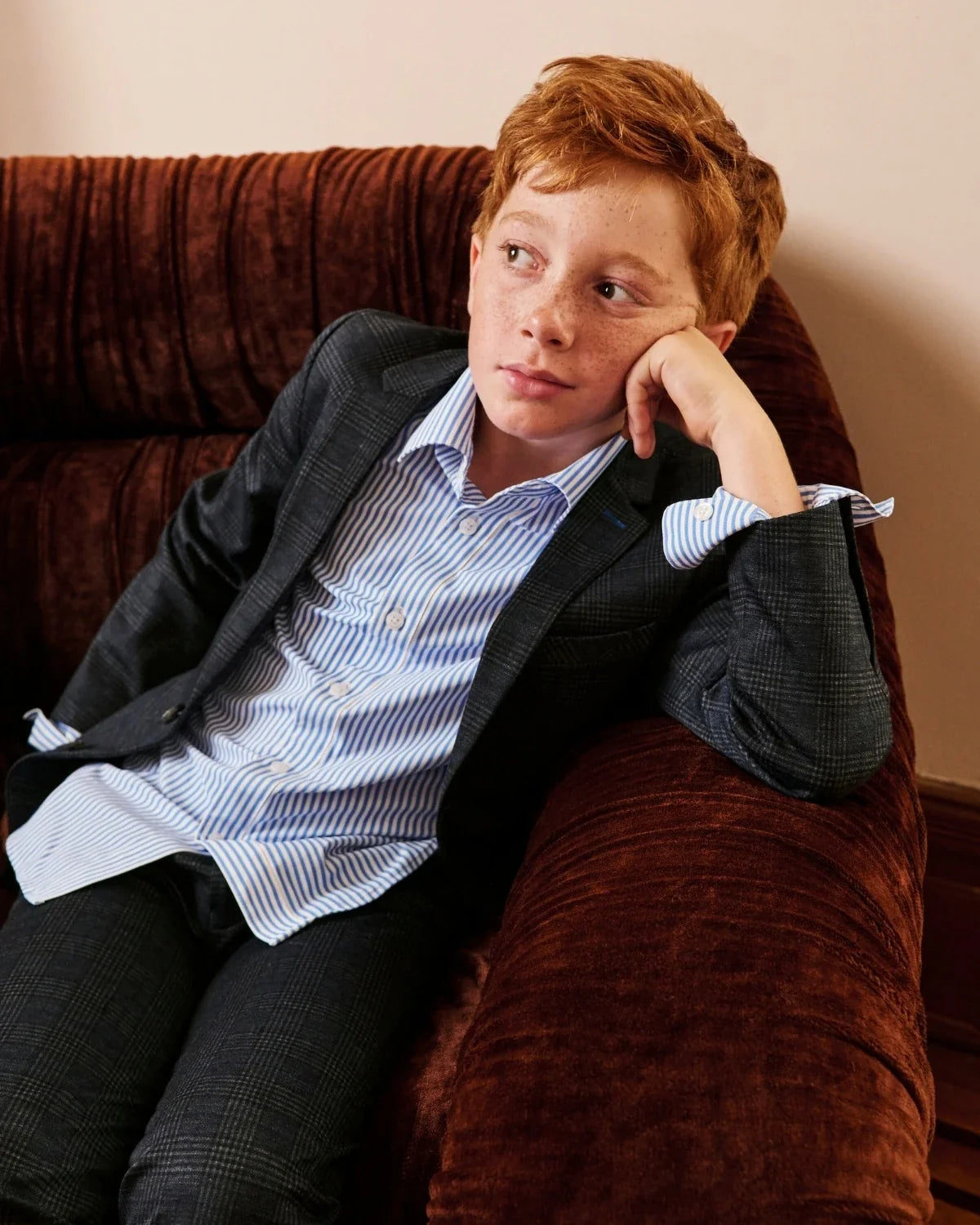 Blue Pinstripe Standard Stretch Shirt