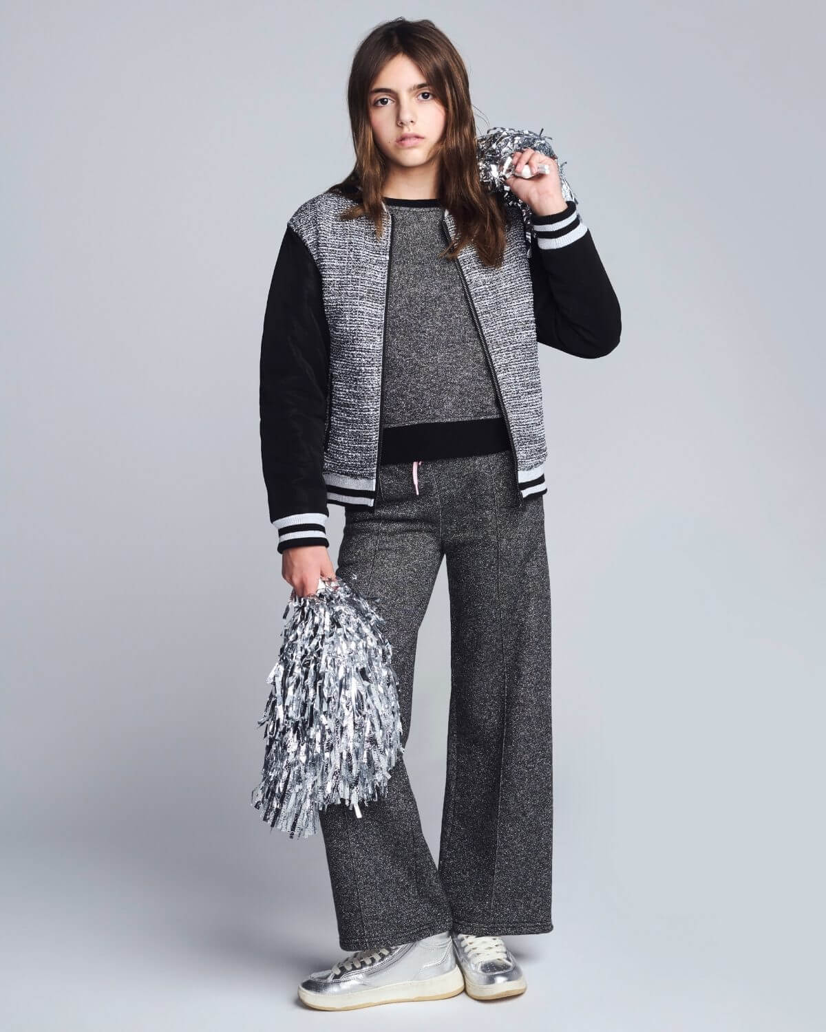 Black Boucle Nikki Bomber Jacket