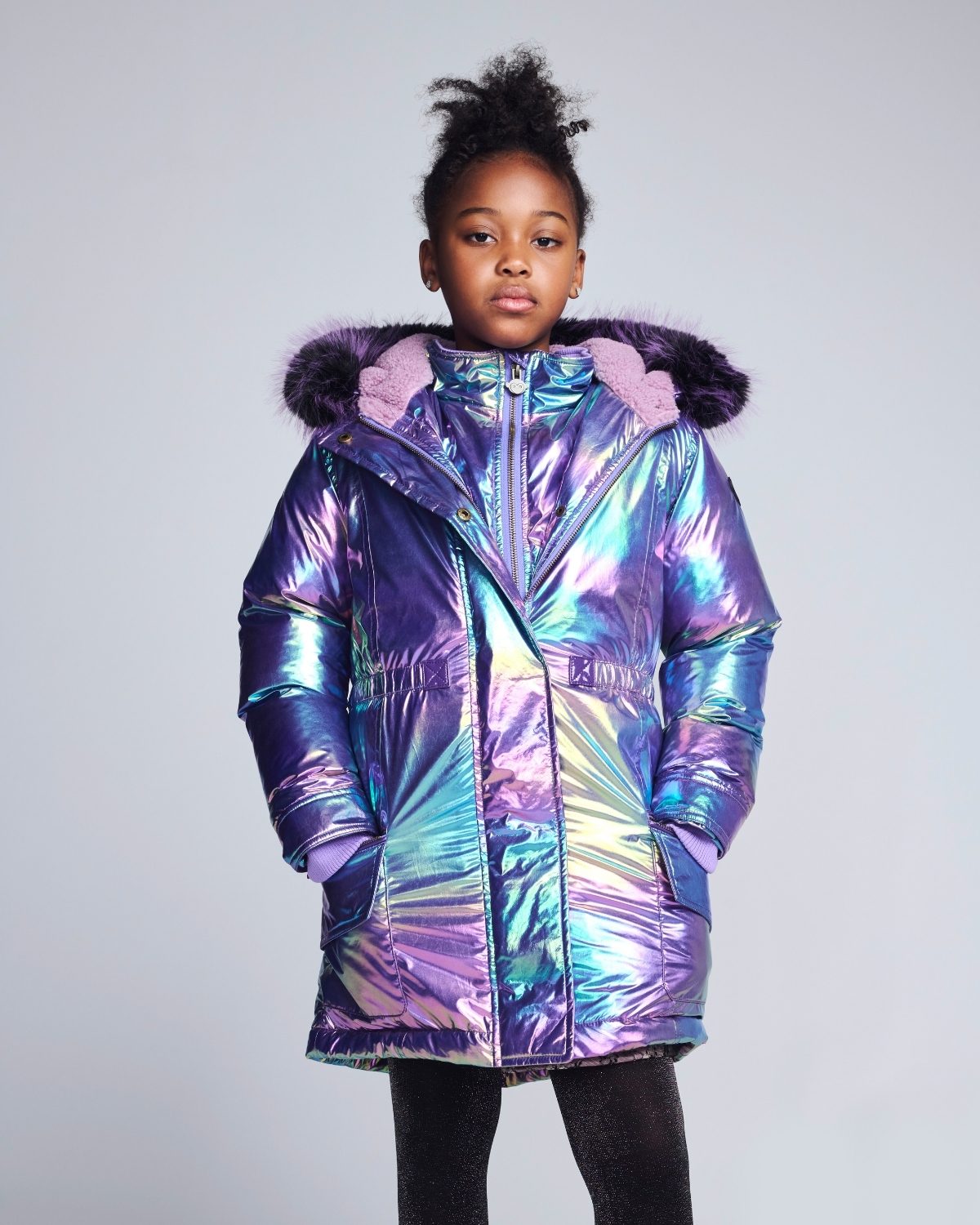 Alexandrite Middie Puffer Coat