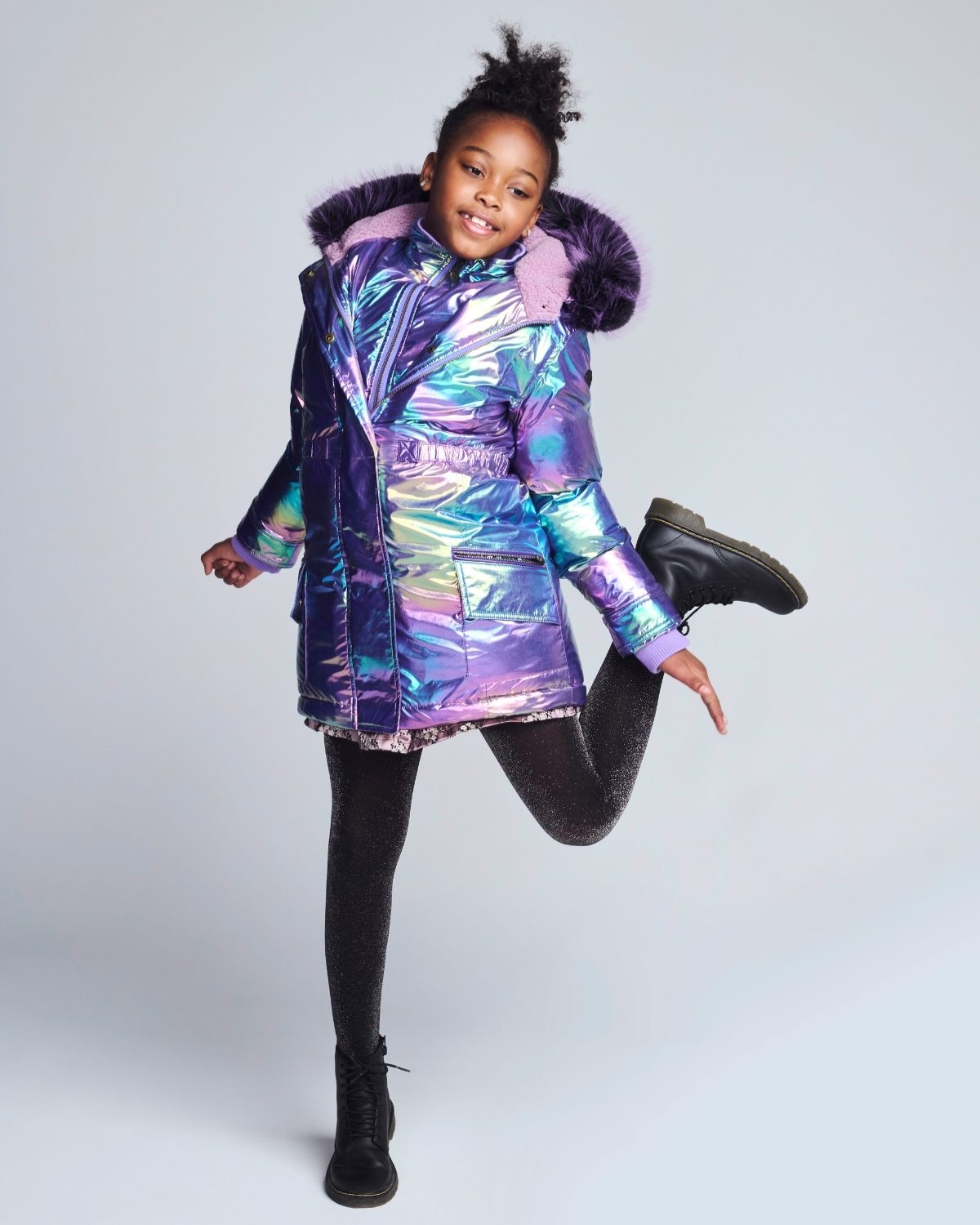 Alexandrite Middie Puffer Coat