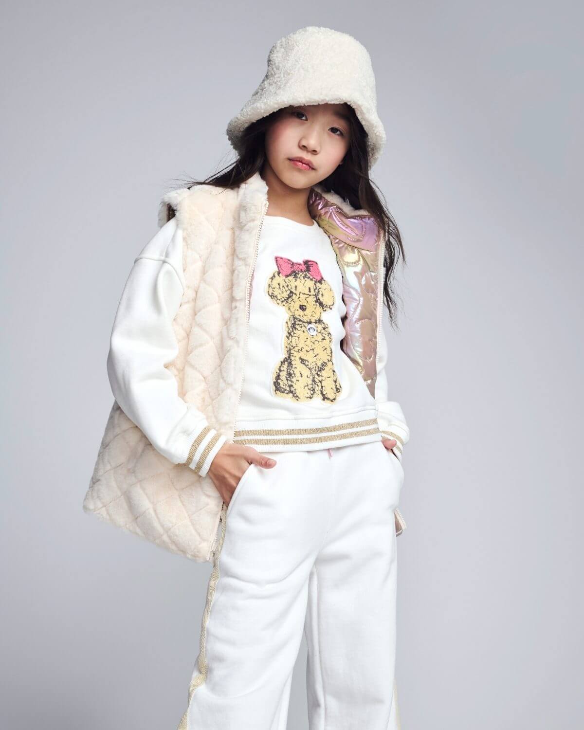 Rose Gold Girls Reversible Vest