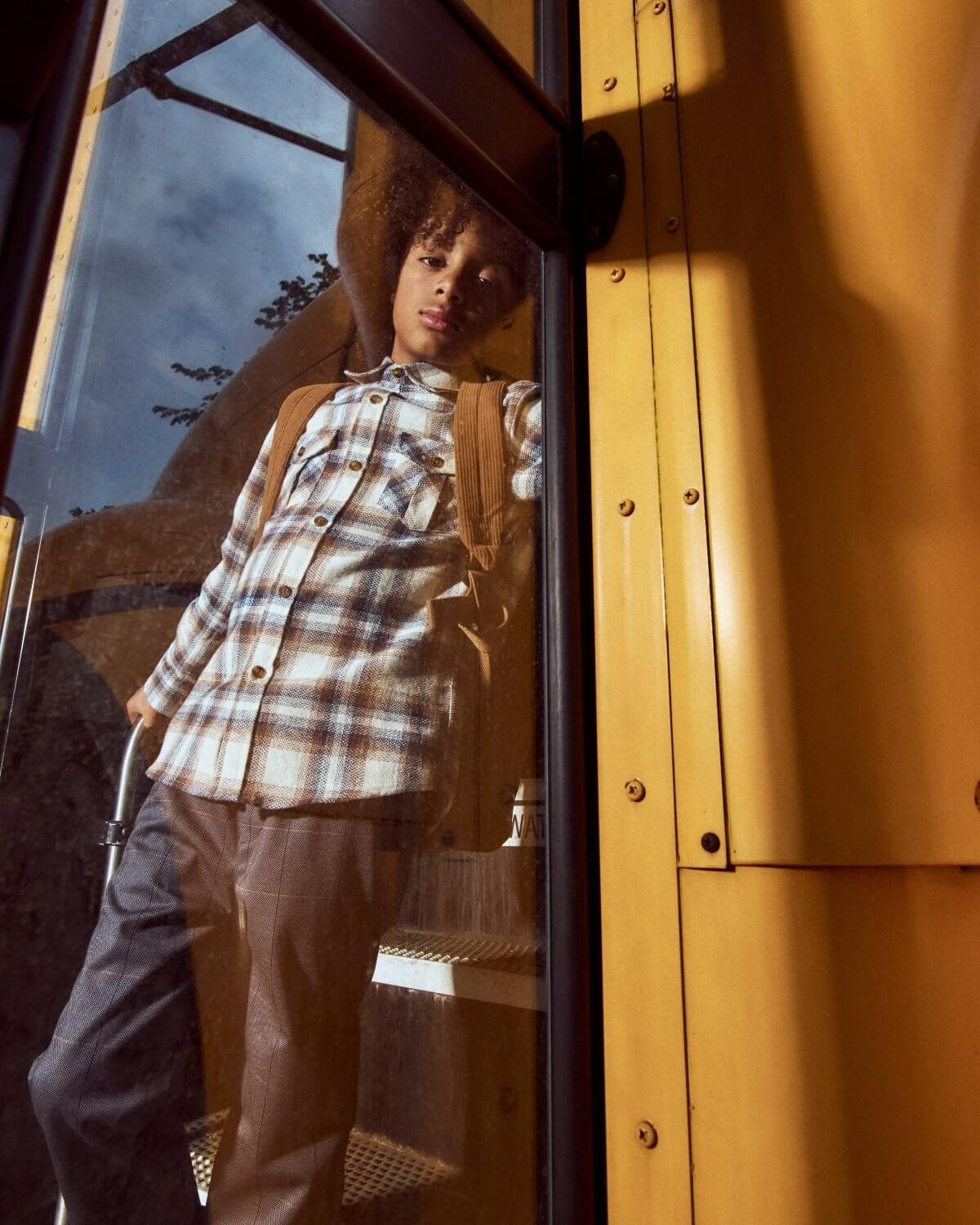 Off White Plaid Flannel Shirt