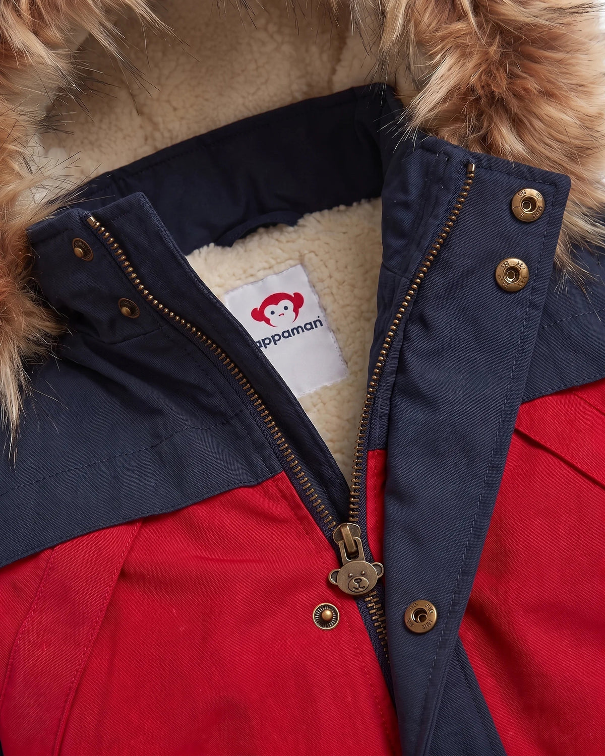 Navy Crimson Denali Down Coat