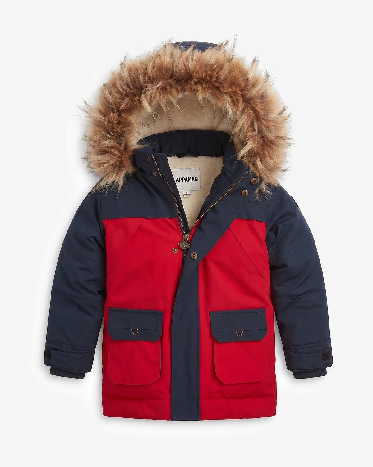 Navy Crimson Denali Down Coat